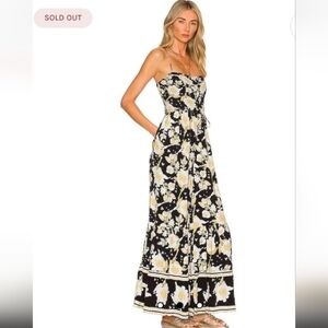 Free People Black and Yellow Flowy Floral Romper